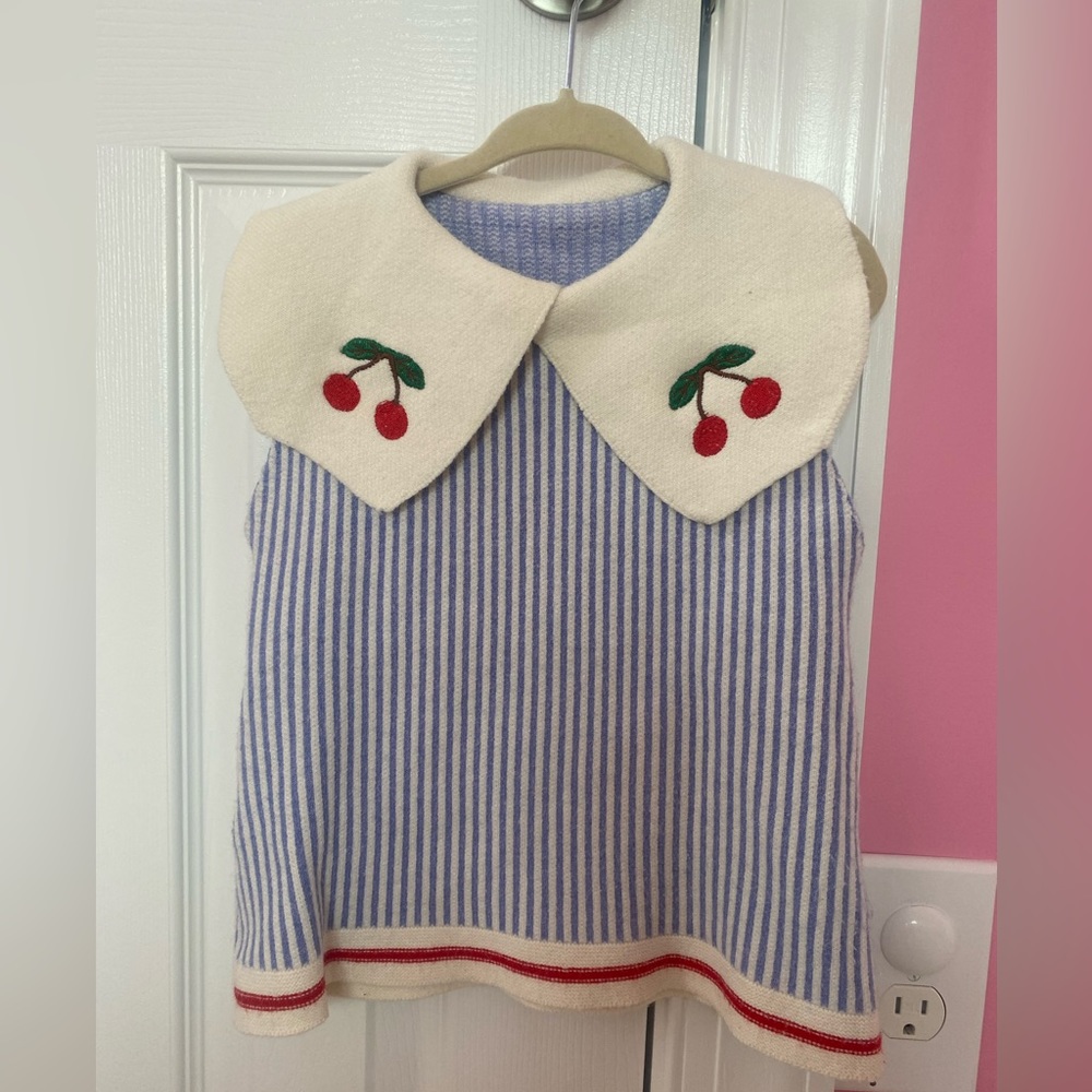 Cherry Sleeveless Knit Top 3T